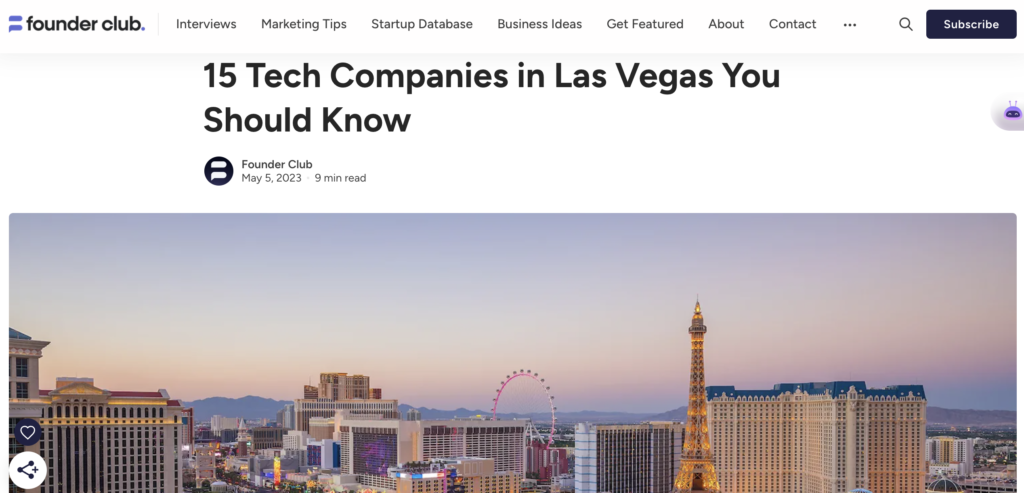 LAS VEGAS TECH COMPANIES